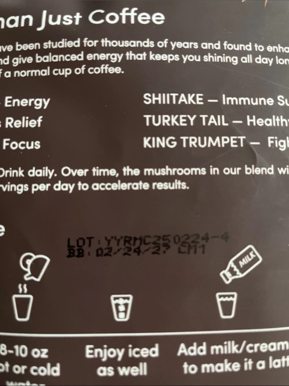 Mushroom Coffee - Black & Orange Packaging - Picture 5 of 5